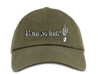 Raw as fuck strapback hat
